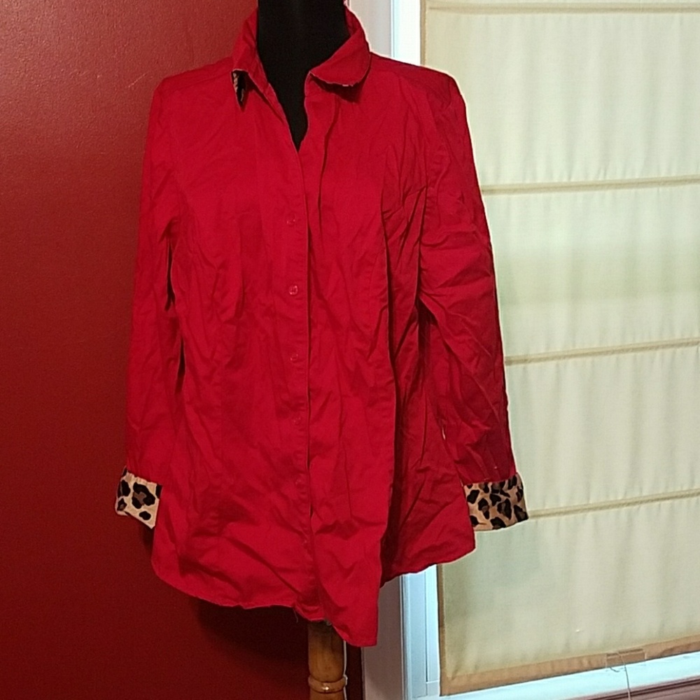 Lane Bryant Red Blouse size 18